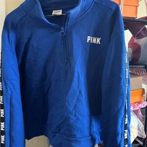 PINK Victoria's Secret Navy Quarter-Zip Top size large